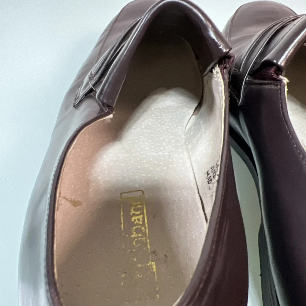 Haband Men's 10 EEE Extra Wide Brown Leather Penny‎ Loafers